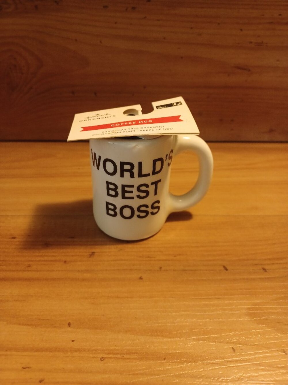 Hallmark Christmas Ornament The Office World's Best Boss Coffee Mug